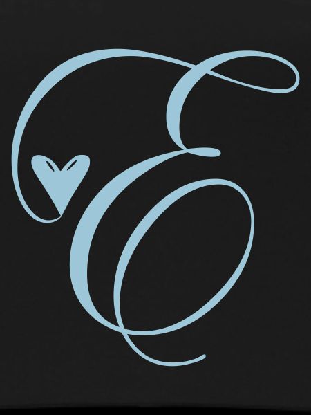 Monogram E Heart Vine