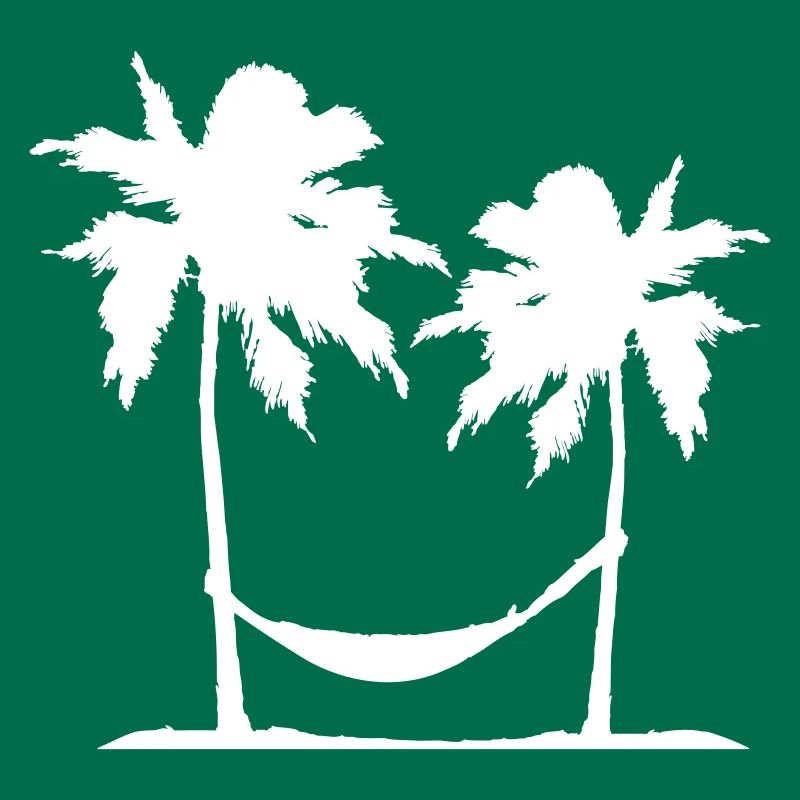 Hammock Under 2 Palm Trees Recreation Beach Sleeping