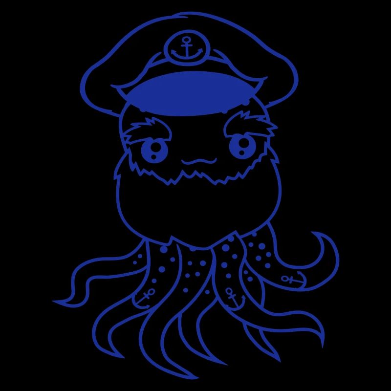 Old Octopus Octopus Cephalopod Captain Squid