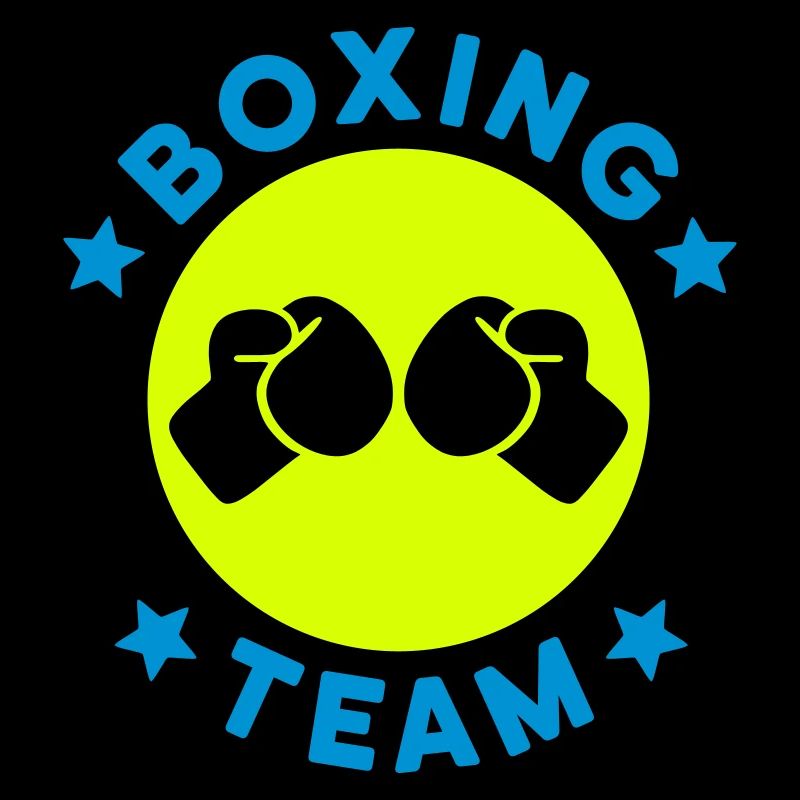 Boxing team (boxing gloves, circle, stars)