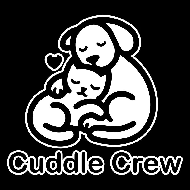 Cat & Dog Cuddling - Cuddle Crew Design
