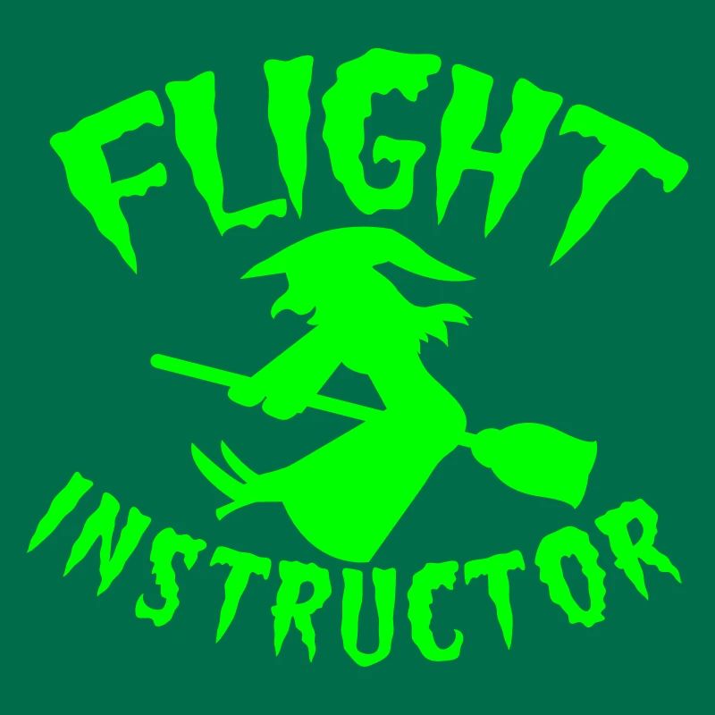 FLIGHT INSTRUCTOR witch on a broomstick