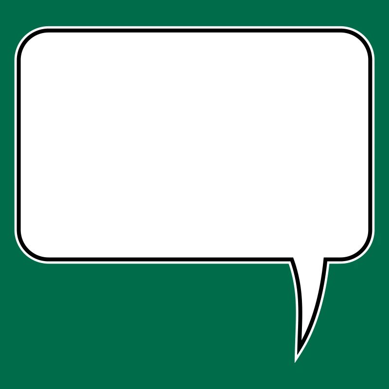 Conception rectangulaire de bulle de dialogue
