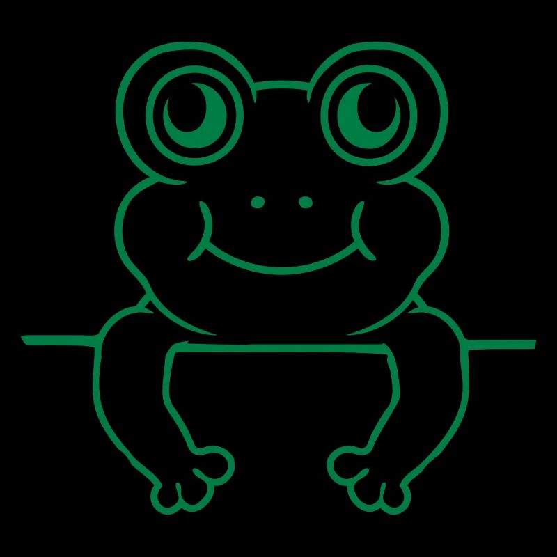 Mauer Frosch Schild Comic