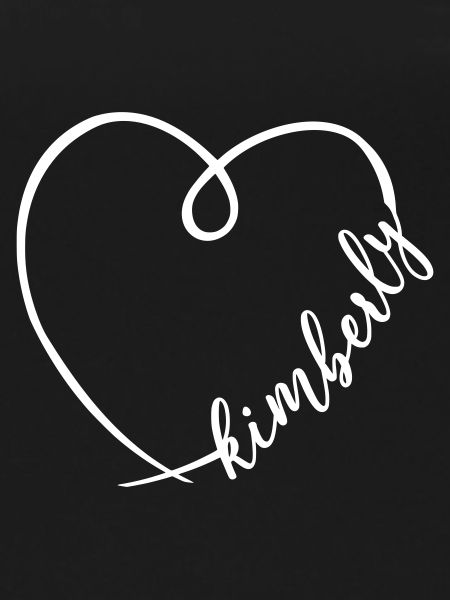 Kimberly Name Calligraphy Heart
