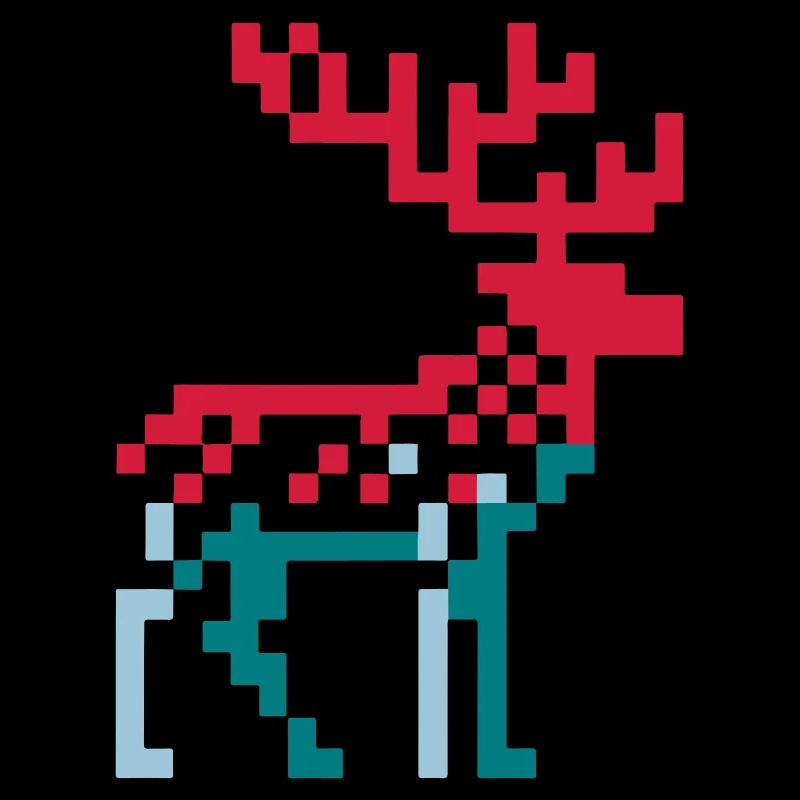 PixelDasher: Retro Reindeer Design