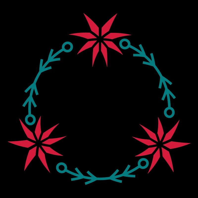 Weihnachtskranz aus Weihnachtsstern