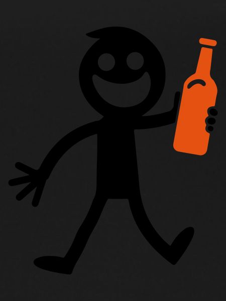 Beer Drinking Stick Figure