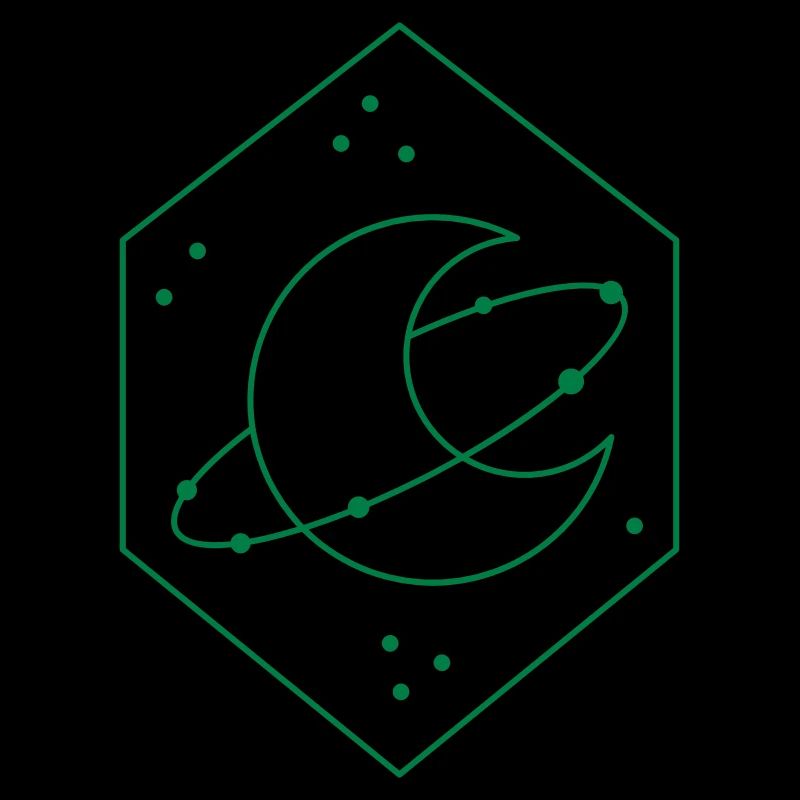 Croissant de lune de diamant avec orbite