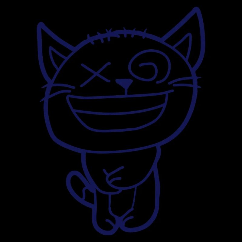Insane Cat Squints Funny Crazy Grimace