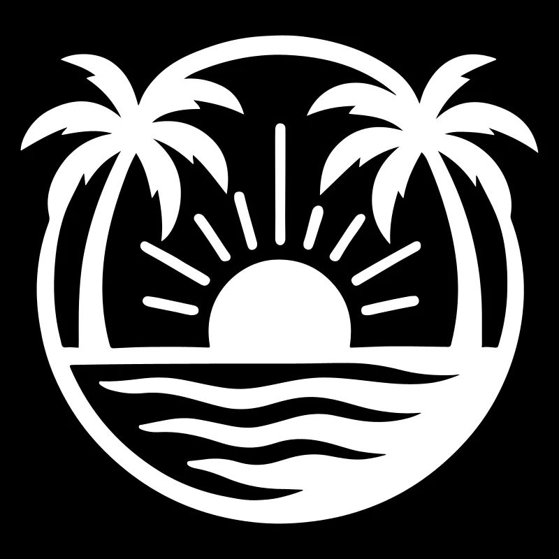 Palm Trees Beach Sunset