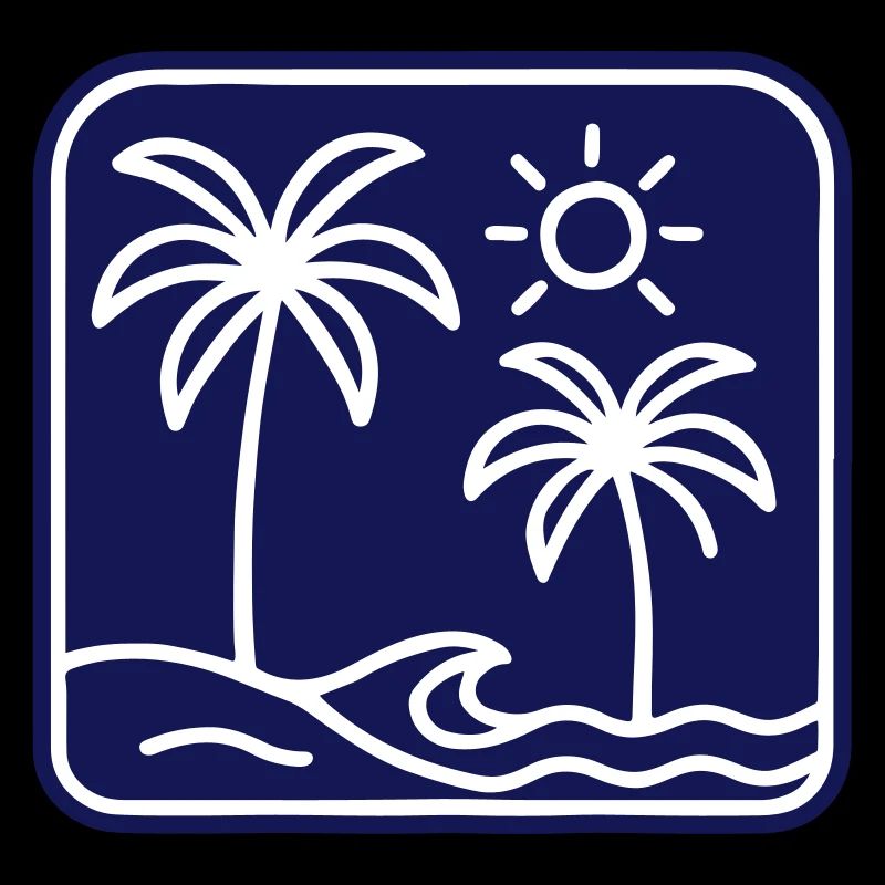 Palmiers de mer d’été de l’île