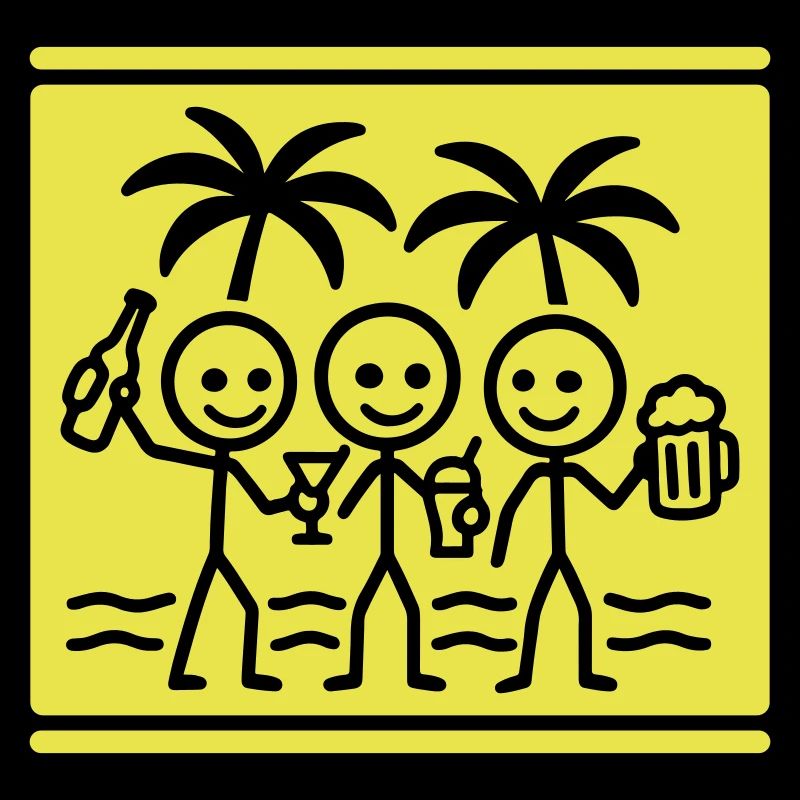 Strand Party Urlaub Team