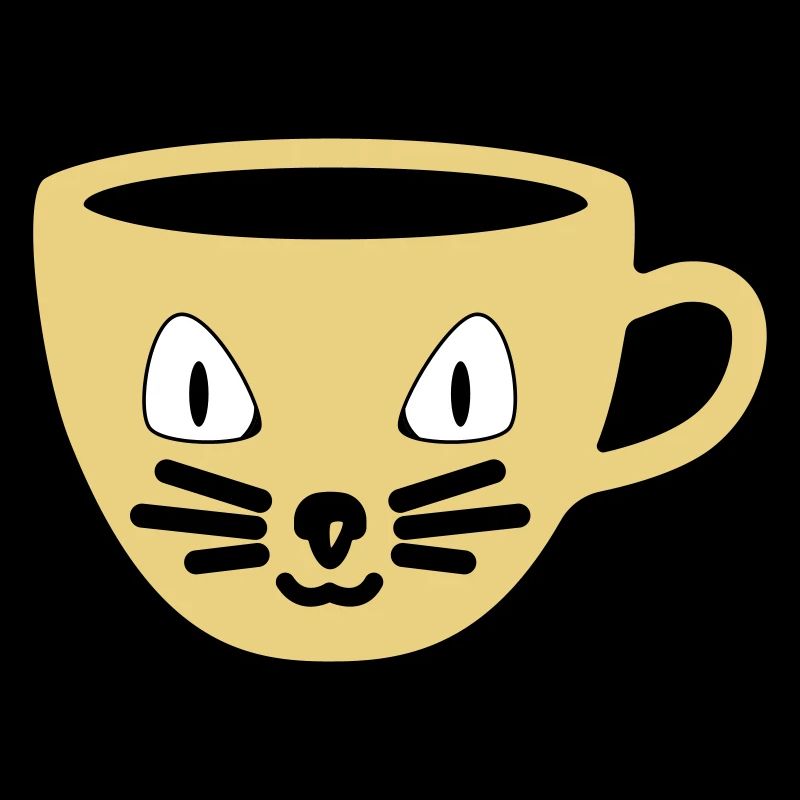 Tasse mit Katzengesicht Kaffeetasse Teetasse Katze