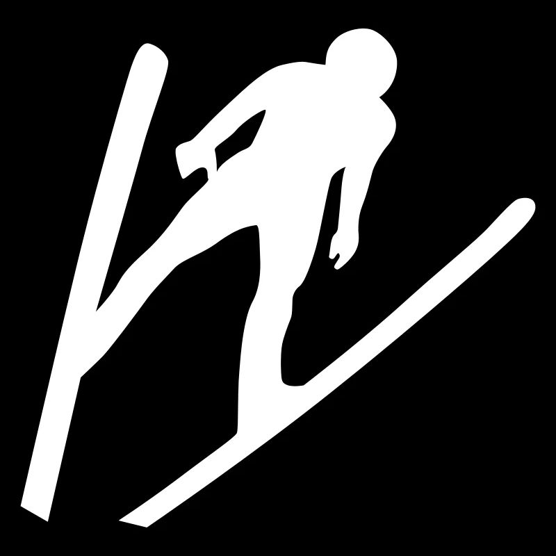 Ski jumping - white