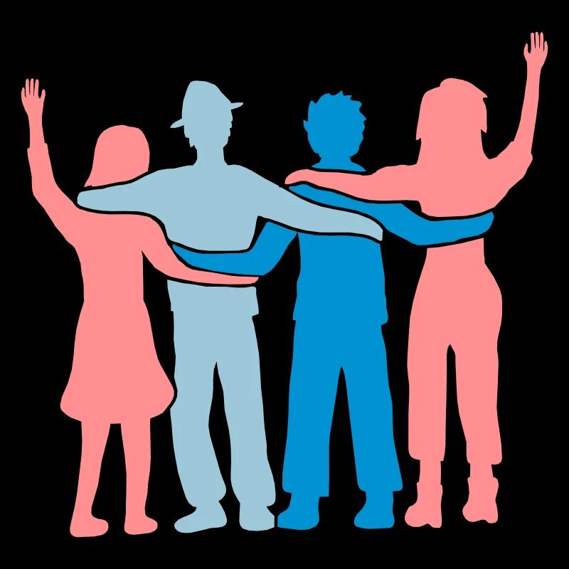 Amis Silhouette Équipe