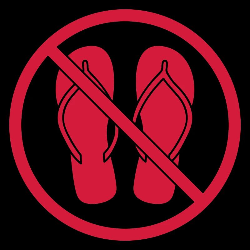 interdit pas de tongs zone de signe zone clipa