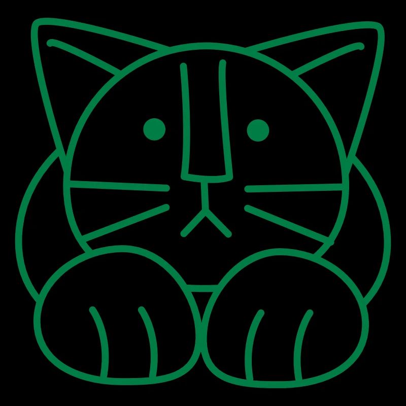 Cute cat sitting forward on forpaws