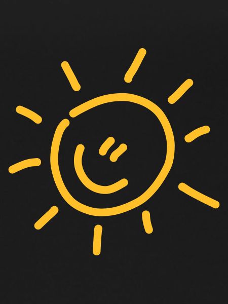 yellow sun with face