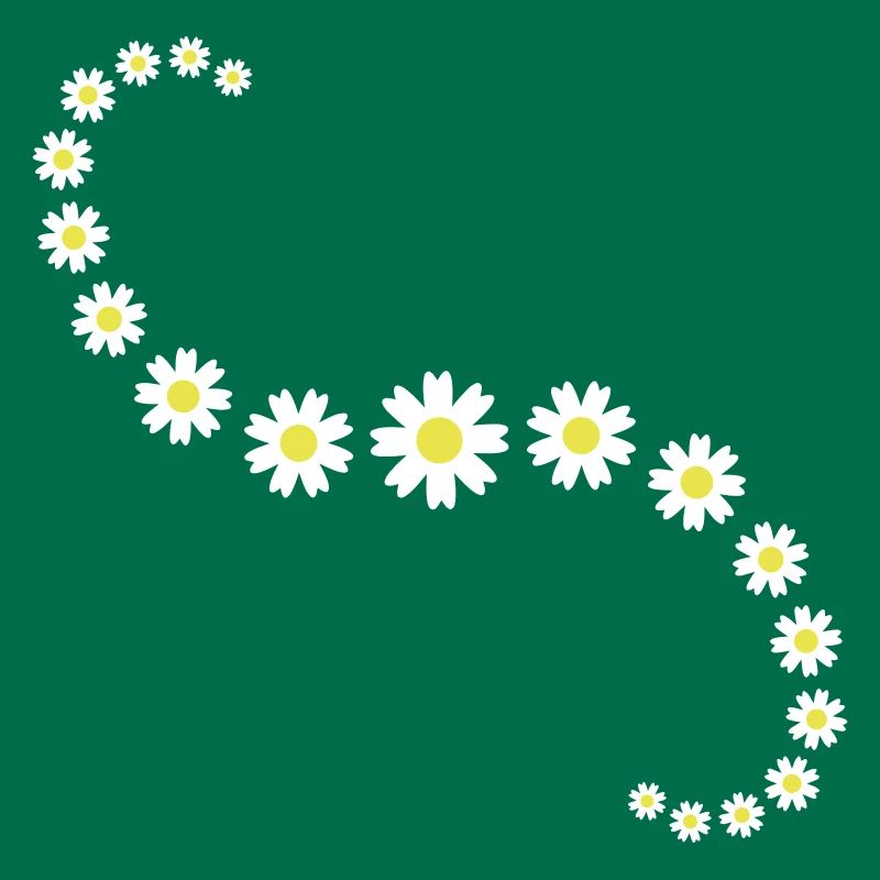 Many Daisies Flowers Colorful Decorative Pattern
