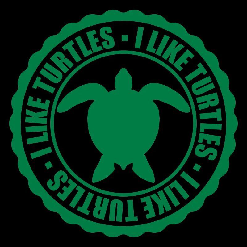 Stamp logo water turtle
