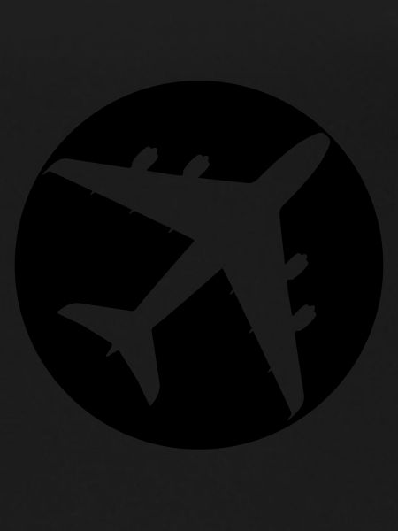 Circle Stamp Airplane