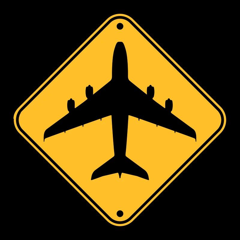Schild Flugzeug Zone