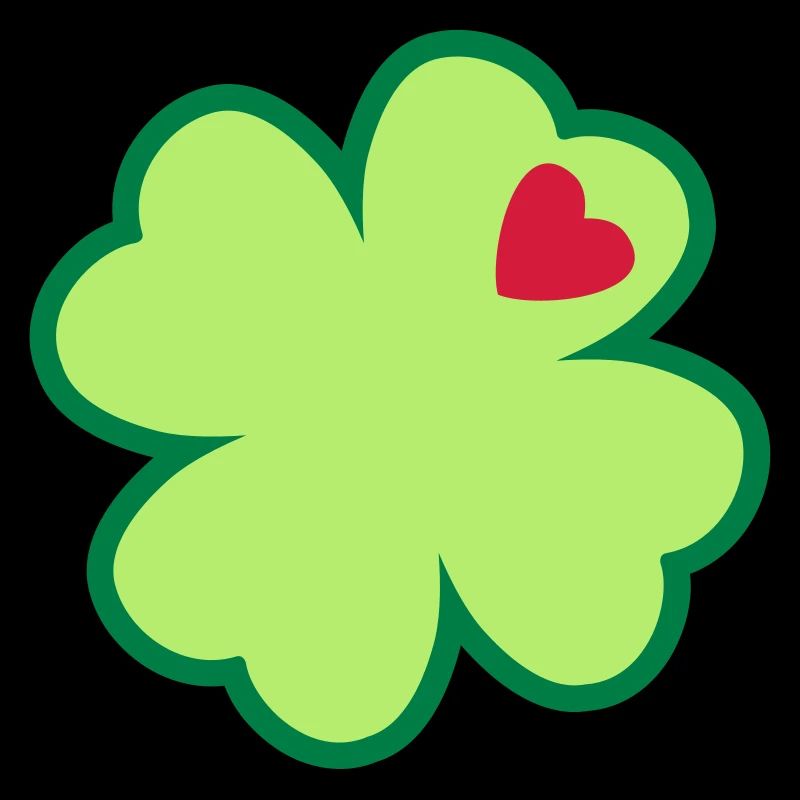 Cloverleaf with heart lucky charm