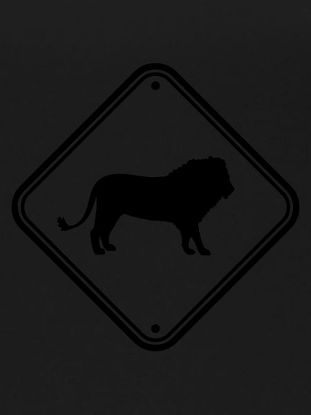 Shield Caution Lion