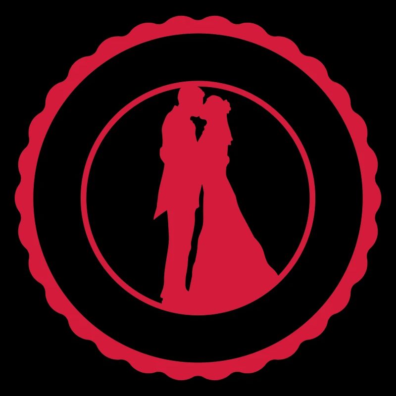 Timbre de mariage rond