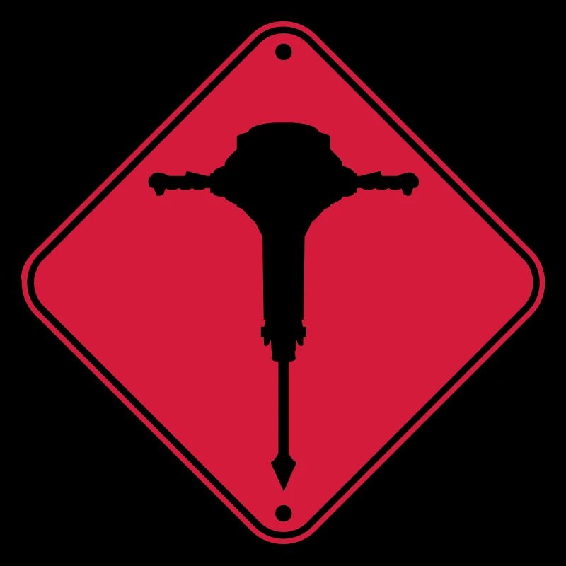 Caution Jackhammer Warning