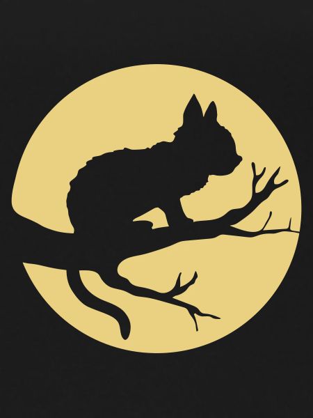 Tree Moon Black Cat