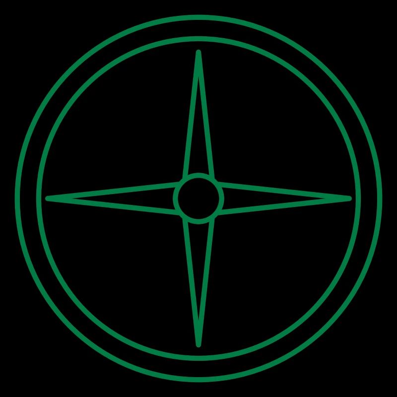 Compass rose with points