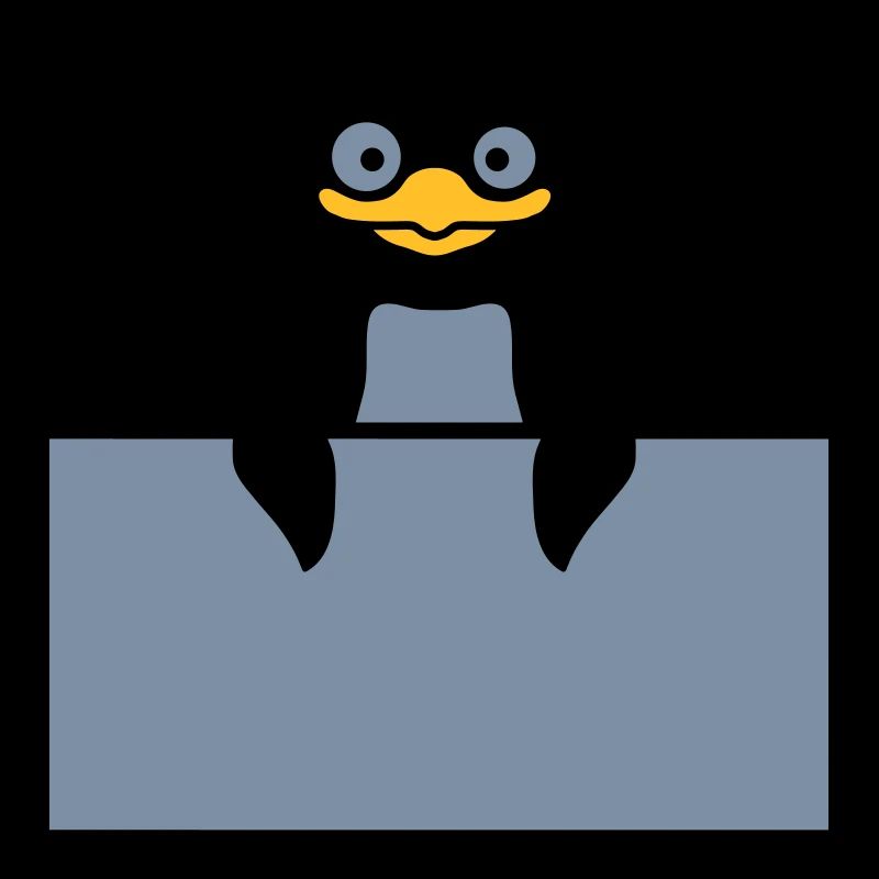 Alberner Penguin behind Schild