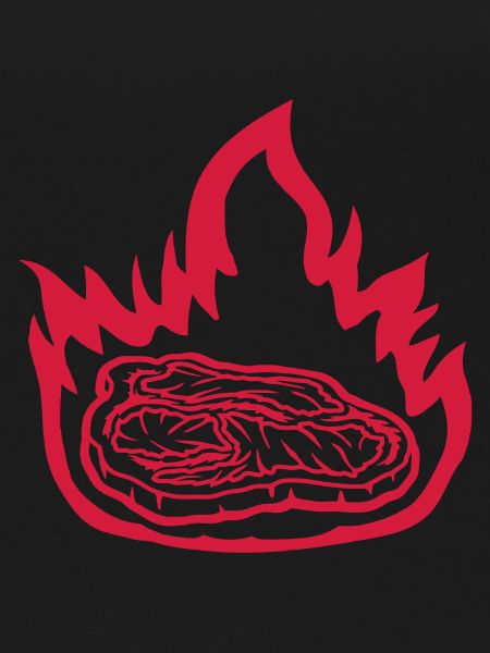 Hot fire steak juicy