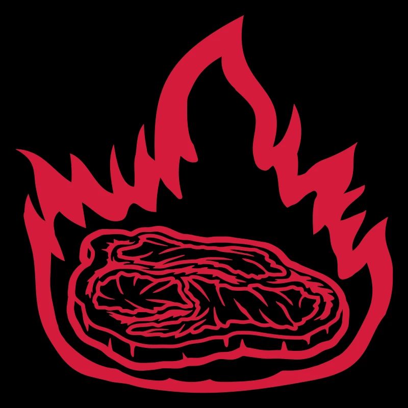 Steak chaud au feu juteux