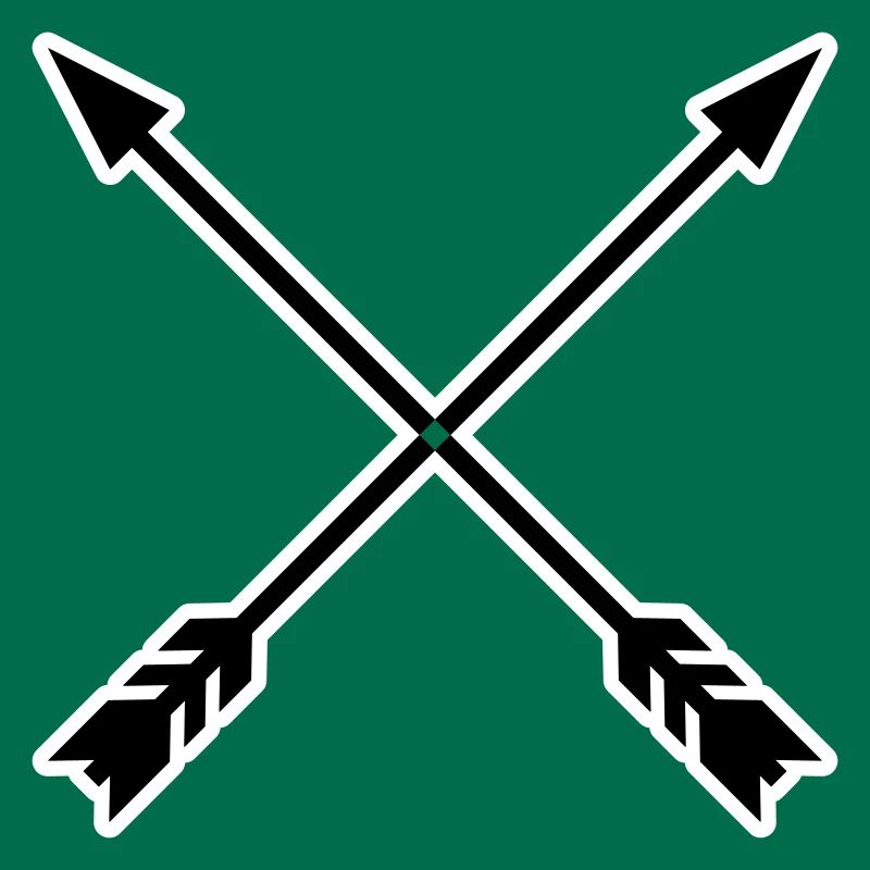 Crossed Arrows With Frame Vector