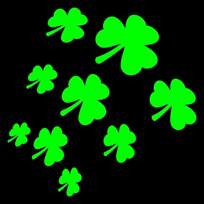 Shamrock Many Three-Leaf Leaves Green Pattern