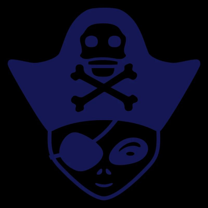 Alien Pirate Captain Cap Funny Alien