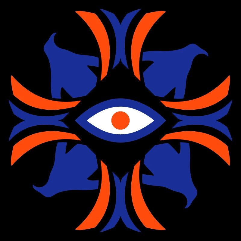 Penguins Abstract Eye Crest Emblem Banner Logo