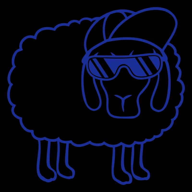 Cool Sheep Sunglasses Cappy Cap Summer Fun