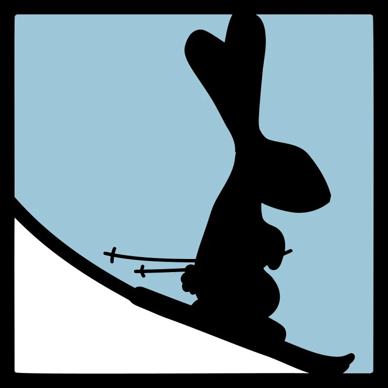Rabbit Ski Bunny Skiing Winter Skiing Snow