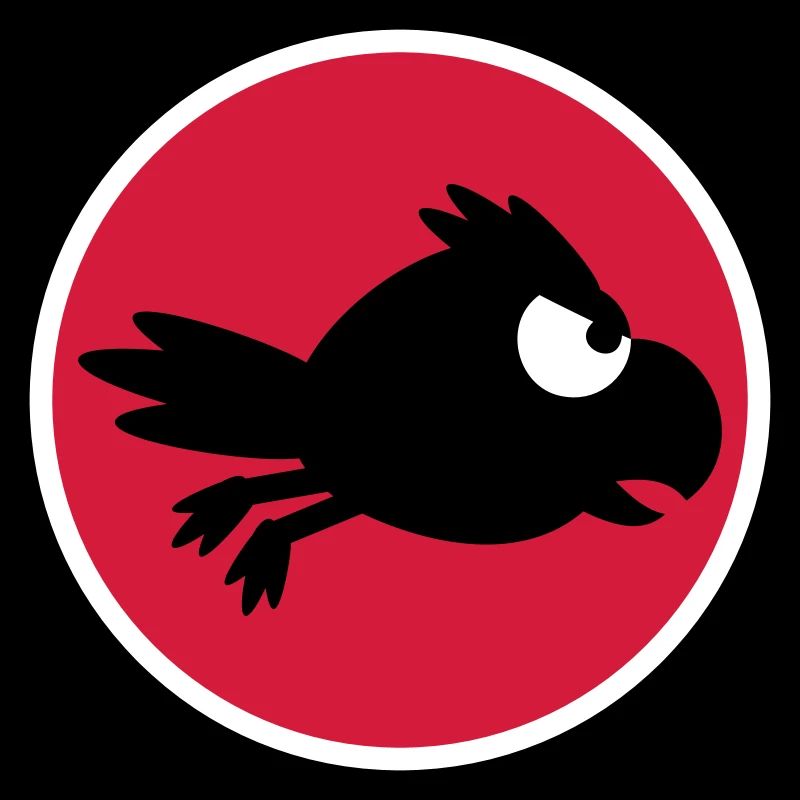 corbeau oiseau vole rapide drôle bande dessinée humour logo