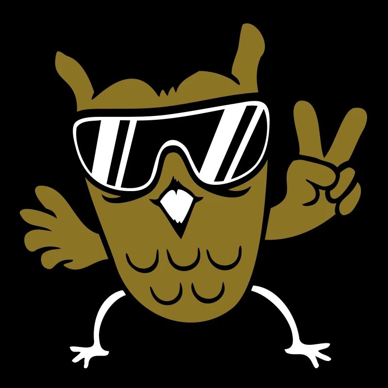 Coole Eule Peace Handzeichen Victory Sonnenbrille