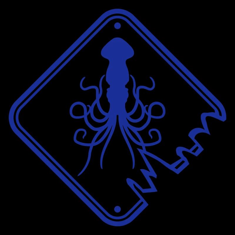 Octopus Danger Sign Caution Warning