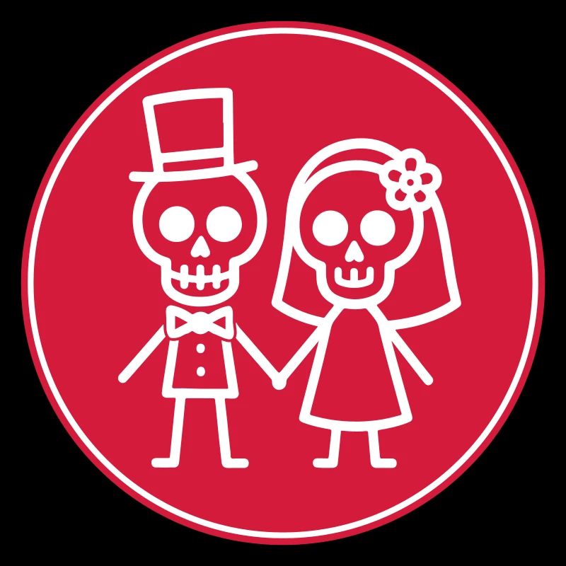 Mariage squelette drôle couple