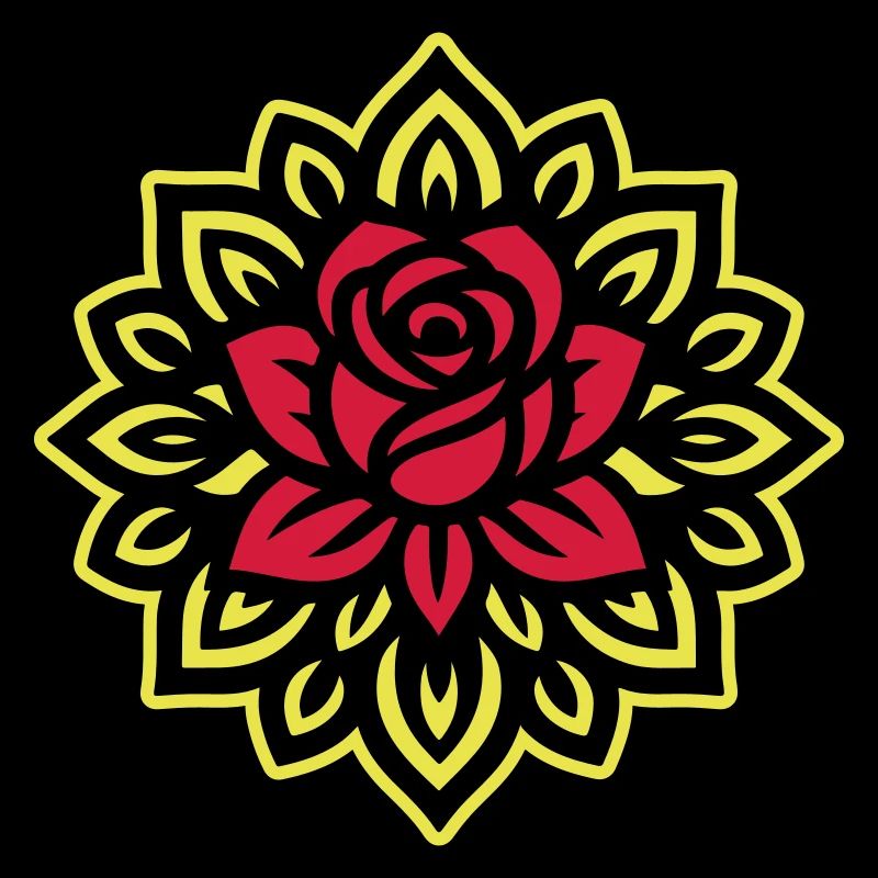 Mandala Fleur Rose