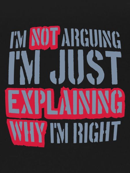 I m not arguing