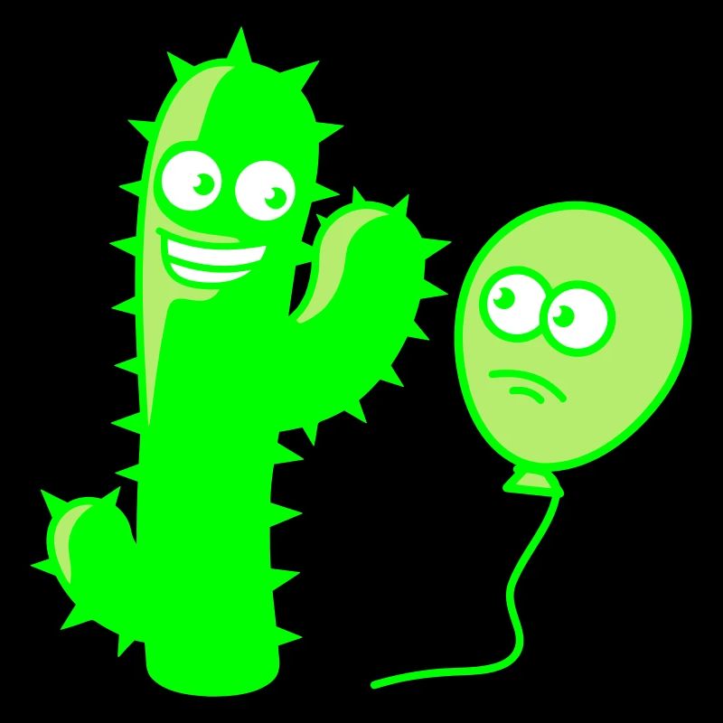 Cactus ballon poignée de main salutation pointes