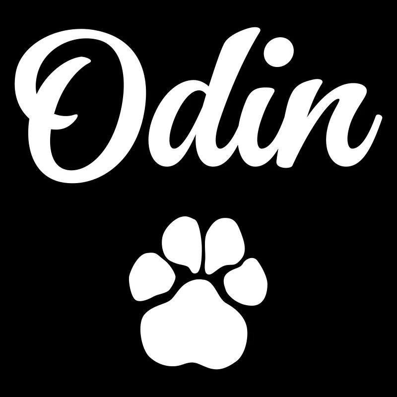 Hundename ODIN mit Pfote